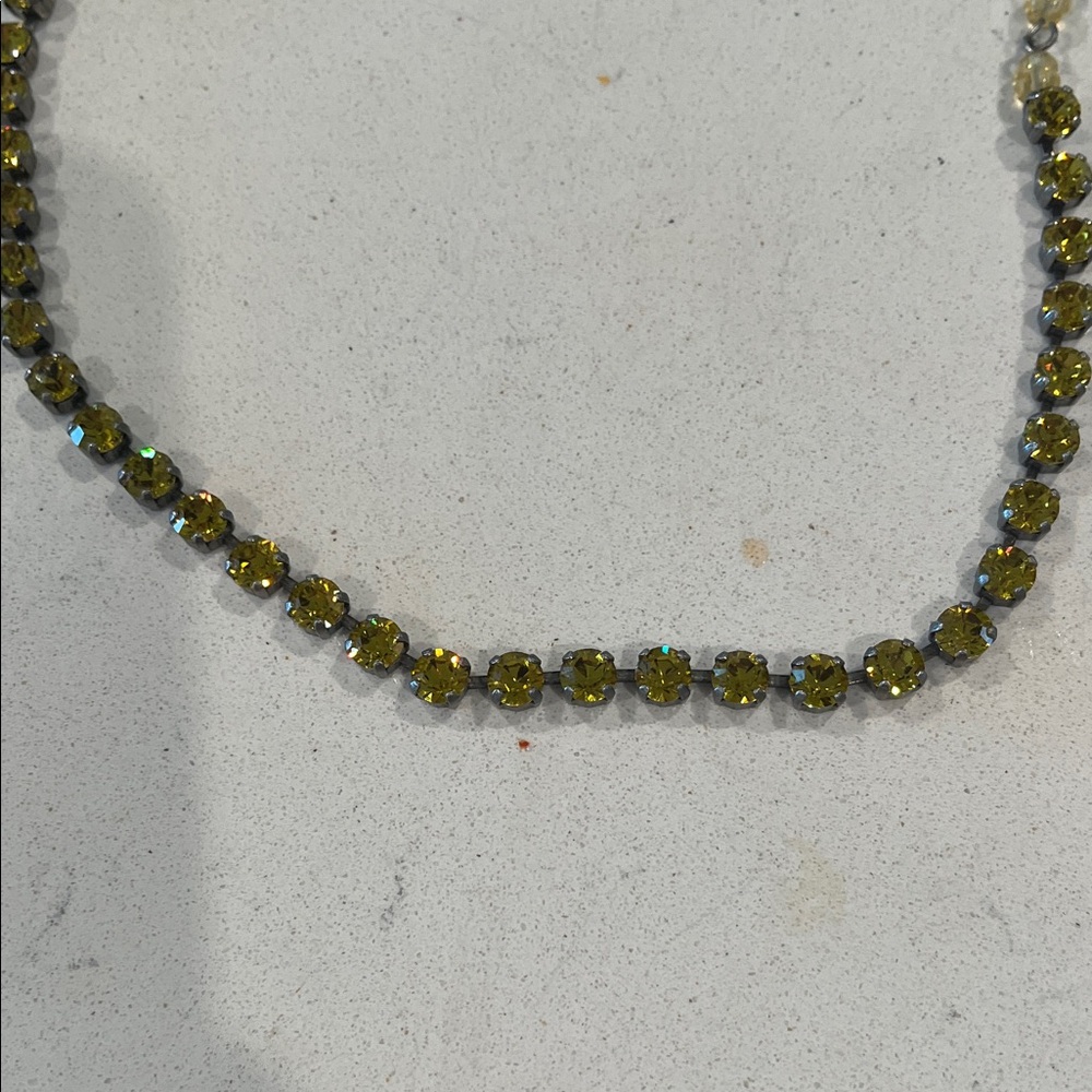 Olive Crystal Necklace